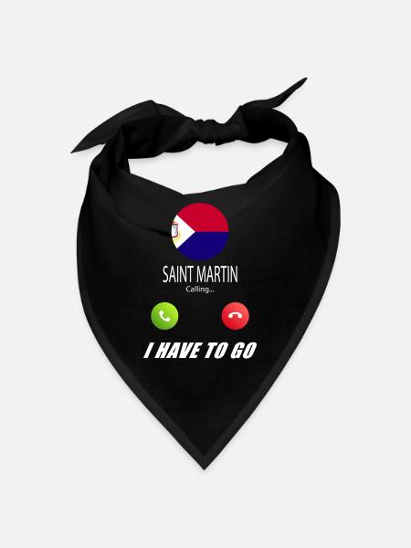 Saint-Martin appelle aux drapeaux Lusiger en disant - Bandana - noir - Devant