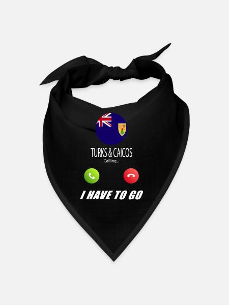 Turks and Caicos Islands call lusiger flags - Bandana - black - Front