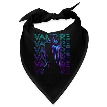 Vampir Blutsauger Retro - Bandana - Schwarz - Vorne
