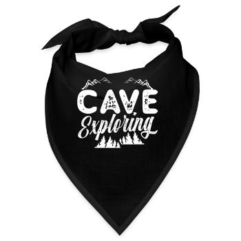 Höhle Erforschen Höhlenwandern Cave Caving - Bandana - Schwarz - Vorne
