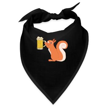 Eichhörnchen, lustiges Eichhörnchen, Eichhörnchen - Bandana - Schwarz - Vorne