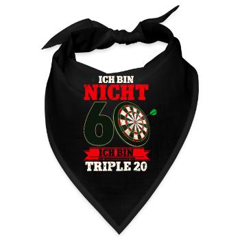 Ich bin nicht 60 ich bin Triple 20 - 60. - Bandana - Schwarz - Vorne