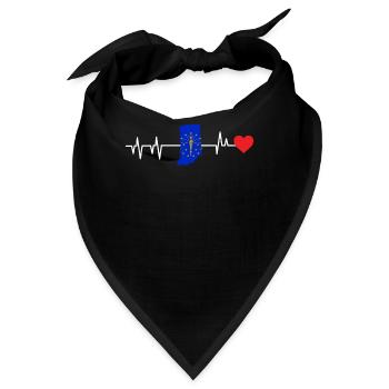 Indiana herzschlag geschenk - Bandana - Schwarz - Vorne