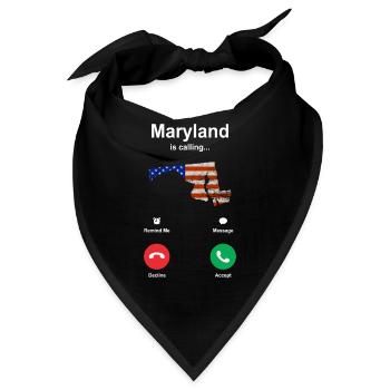 Besuch Maryland Geschenk - Bandana - Schwarz - Vorne