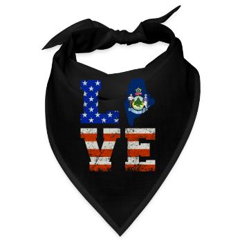 Liebes maine geschenk - Bandana - Schwarz - Vorne