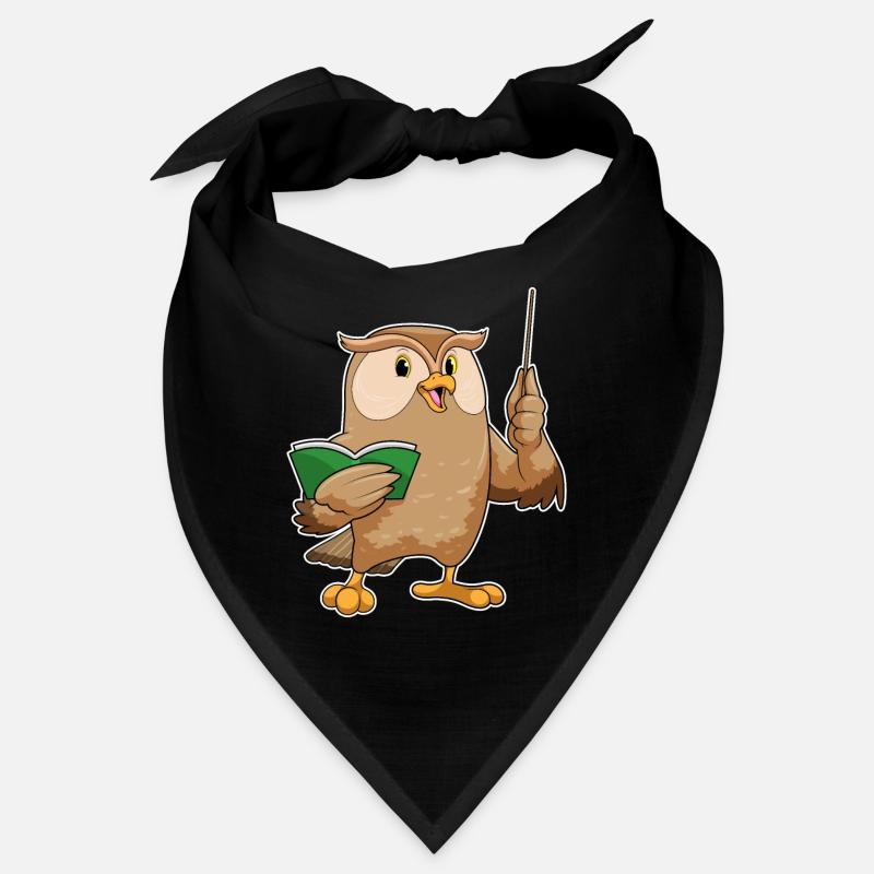 Eule Lehrer Zeigestab Schule Bandana