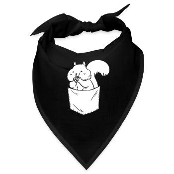 Lustiges Eichhörnchen, Eichhörnchen, niedliches - Bandana - Schwarz - Vorne