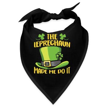 Der Kobold Hat Mich Dazu Gezwungen Ire Leprechaun - Bandana - Schwarz - Vorne