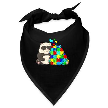 Autismus Geschenk Autist Asperger ADHS Autism - Bandana - Schwarz - Vorne