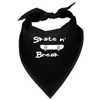 Skater Skateboard Geschenk Halfpipe Sk8 Ollie - Bandana - Schwarz - Vorne