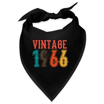 Geburtstag Papa Vintage 1966 - Bandana - Schwarz - Vorne