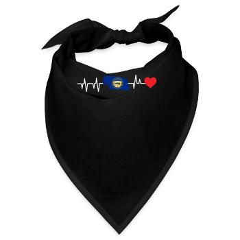 Nebraska herzschlag geschenk - Bandana - Schwarz - Vorne