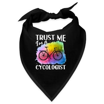 Trust Me I'm a Cycologist Witziges Fahrrad Fahrrad - Bandana - Schwarz - Vorne