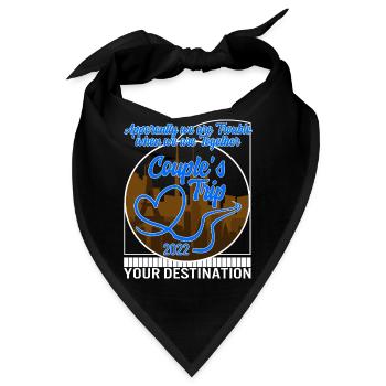 Paarreise 2022 Shirt, wir sind Ärger, wenn wir - Bandana - Schwarz - Vorne