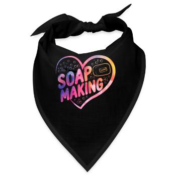 Soap Making Crafting Heart - Bandana - Schwarz - Vorne