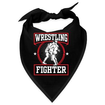Wrestling Kämpfer Ringkampf Ringen Ringer - Bandana - Schwarz - Vorne