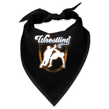 Ringen Ringsport Ringkampf Ringer Wrestler - Bandana - Schwarz - Vorne