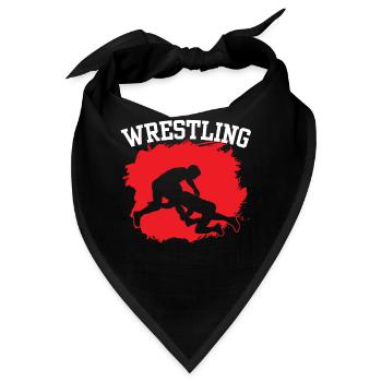 Ringen Wrestler Ringsport Ringkampf Ringer - Bandana - Schwarz - Vorne