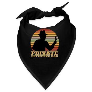 Privatdetektiv Papa Privatdetektei Privat - Bandana - Schwarz - Vorne