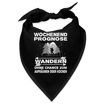 Wochenend Prognose Wandern Outdoor Berge - Bandana - Schwarz - Vorne