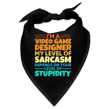 Video Game Designer - Bandana - Schwarz - Vorne