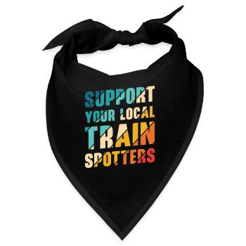 Zug Trainspotter Lokomotive Hobby Trainspotting - Bandana - Schwarz - Vorne