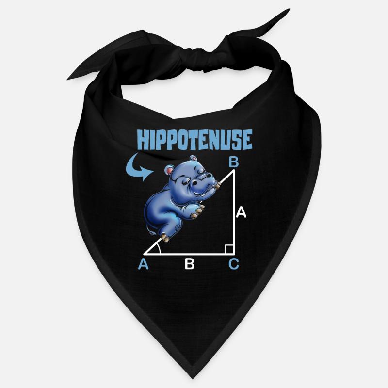 Mathe Hippotenuse Winkelfunktion Hypotenuse Hippo - Bandana - Schwarz