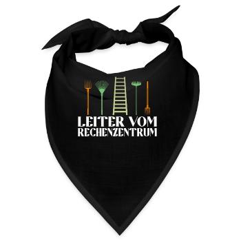Lustiges Leiter vom Rechenzentrum Gartenarbeit Frü - Bandana - Schwarz - Vorne