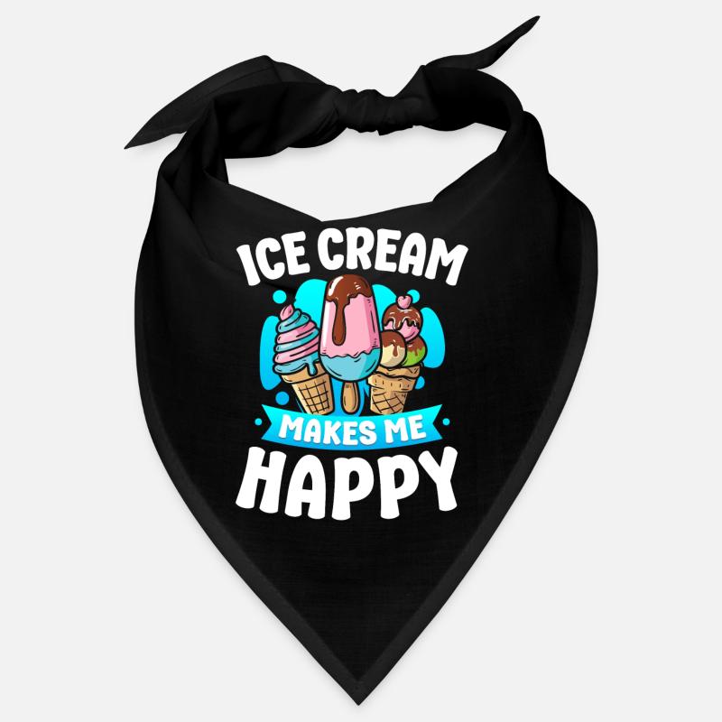 Ice Cream Cone Popsicle Ice Cream - Bandana - Schwarz