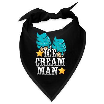 Ice Cream Boy Cone Ice Cream Man - Bandana - Schwarz - Vorne