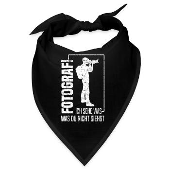 Fotograf Ich sehe was was du nicht siehst - - Bandana - Schwarz - Vorne