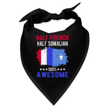 Halb Franzose Halb Somalier - Bandana - Schwarz - Vorne