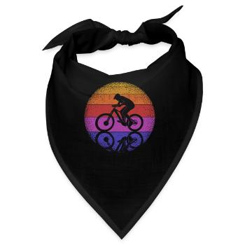 Reflexion MTB Mountainbike Lustig Radfahren Reiten - Bandana - Schwarz - Vorne