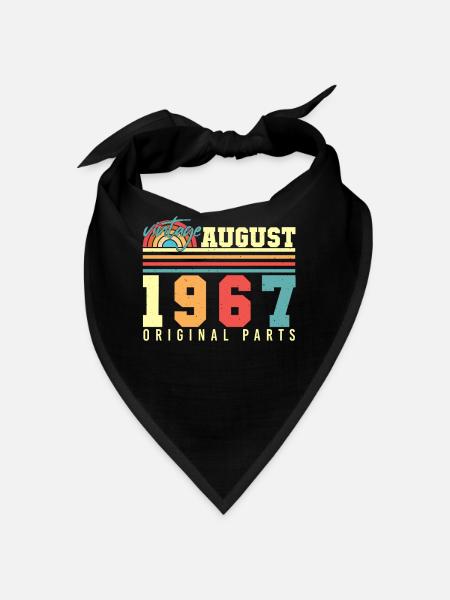 1967 Im August Retro - Bandana - Schwarz - Vorne