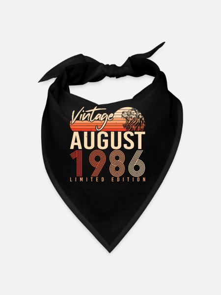 Baujahr 1986 Im August - Bandana - Schwarz - Vorne