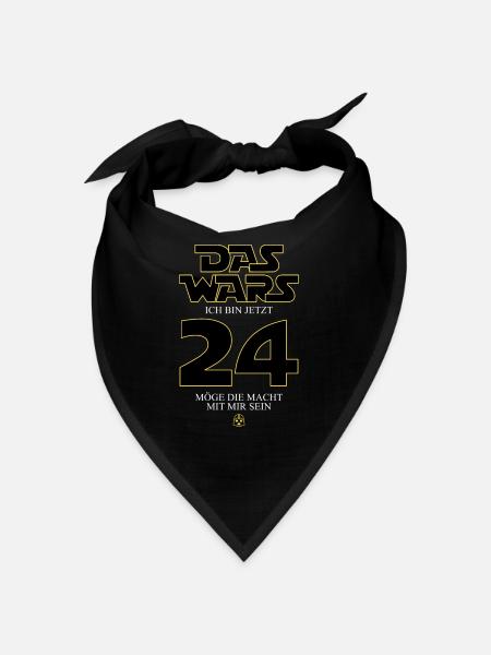 Das wars Ich bin jetzt 24 Jahre Geburtstag - Bandana - Schwarz - Vorne