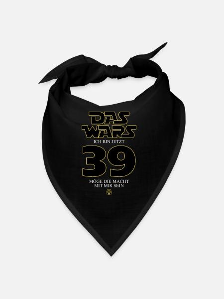 Das wars Ich bin jetzt 39 Jahre Geburtstag - Bandana - Schwarz - Vorne