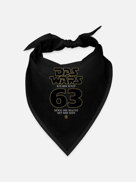 Ça y est, j’ai maintenant 63 ans - Bandana - noir - Devant