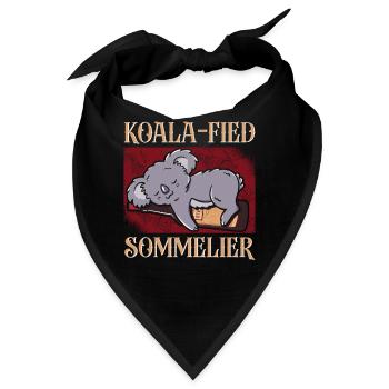 Sommelier Wine Drinking Tasting - Bandana - Schwarz - Vorne