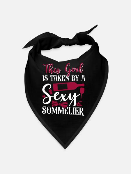 Sommelier Wine Drinking Tasting - Bandana - Schwarz - Vorne