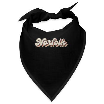 Nostalgisch 70er USA Stadt - Vintage Norfolk - Bandana - Schwarz - Vorne