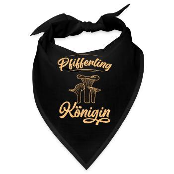 Königin Pilze Pfifferlinge Pilzsammler - Bandana - Schwarz - Vorne