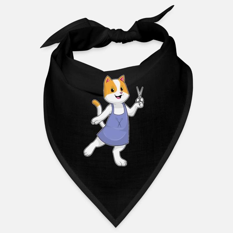 Katze Friseur Schere Bandana