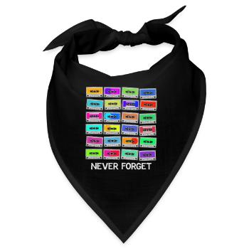 Never Forget Audio Cassette Tape - Never Forget - Bandana - Schwarz - Vorne