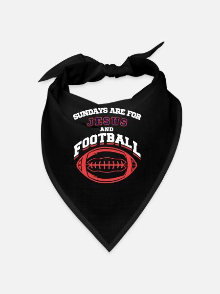 Sunday for Jesus and football players - Bandana - black - Front