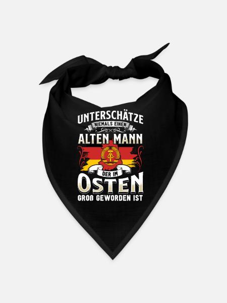 Ossi Geschenk Ostdeutschland NVA Germania Osten - Bandana - Schwarz - Vorne