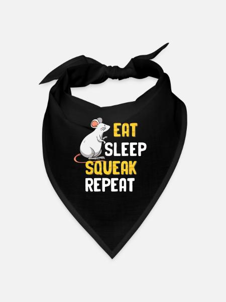 Mouse Tshirt Mice Men Kids Women - Bandana - black - Front