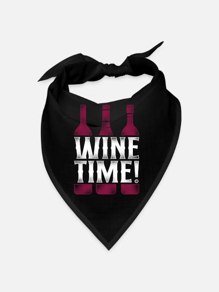 Sommelier Wine Drinking Tasting - Bandana - Schwarz - Vorne