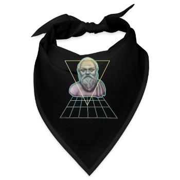 Sokrates Griechischer Philosoph Modern - Bandana - Schwarz - Vorne