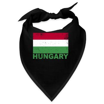 Ungarische Flagge Vintage ungarische Herkunft Nati - Bandana - Schwarz - Vorne